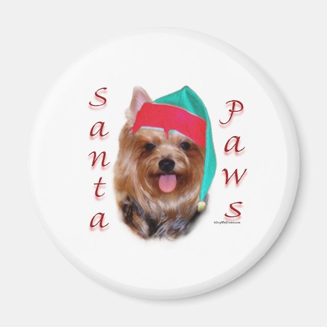 Yorkshire Terrier Santa Paws Magnet (Front)