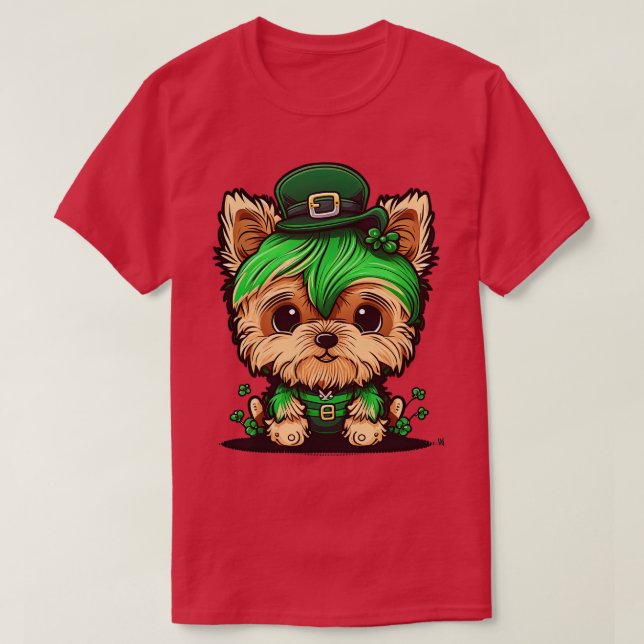 Yorkshire Terrier St Patricks Day 2 T-Shirt (Design Front)