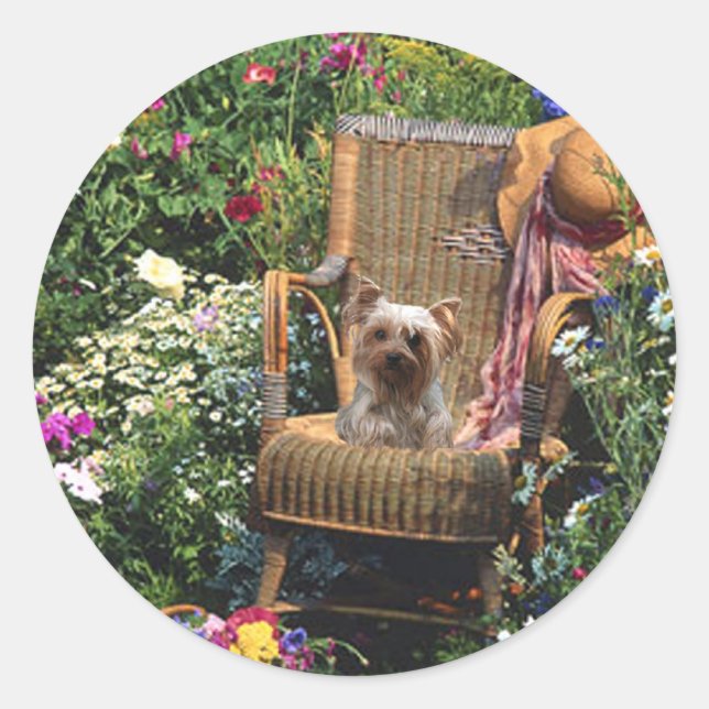 Yorkshire Terrier Sticker Garden (Front)