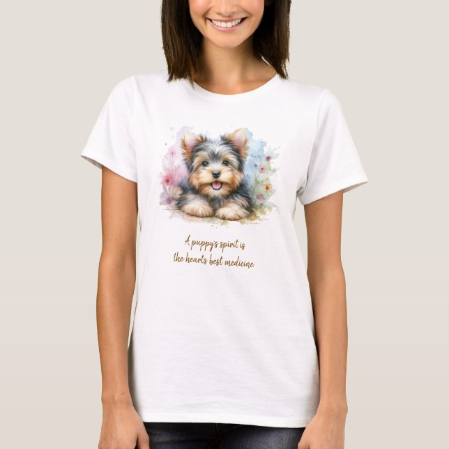 Yorkshire Terrier T-Shirt with Quote (Front)