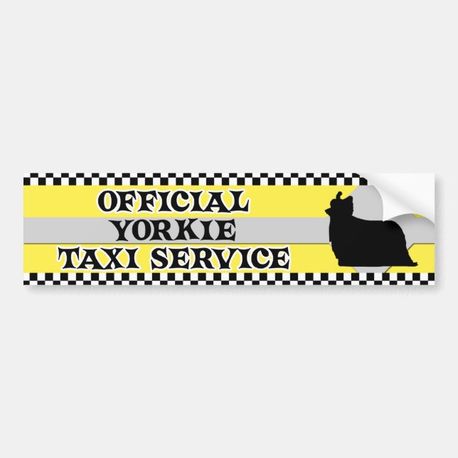Yorkshire Terrier Taxi Service Bumper Sticker (Front)