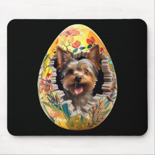 Yorkshire Terrier Torn Easter Egg Funny Dog Easter Mouse Mat