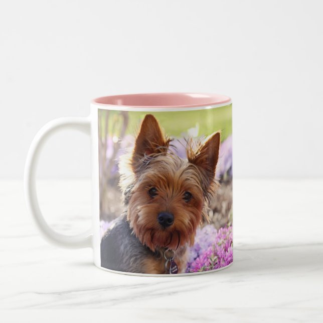 Yorkshire Terrier Two-Tone Coffee Mug (Left)