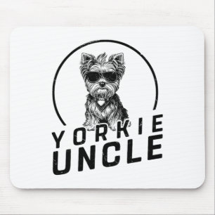 Yorkshire Terrier Uncle Gifts Funny Dog Owners Gra Mouse Mat