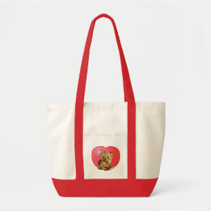 Yorkshire Terrier Valentine's Day Tote Bag