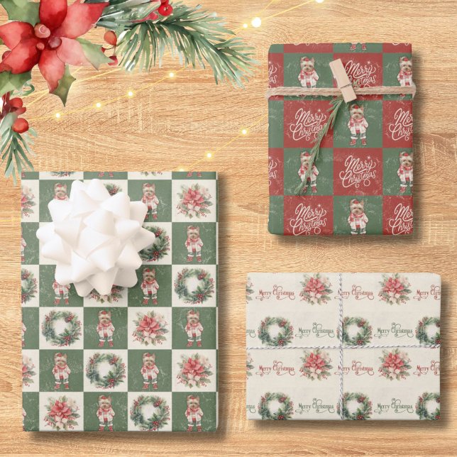 Yorkshire Terrier Vintage Christmas Wrapping Paper Sheet (Creator Uploaded)