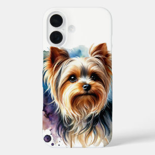 Yorkshire Terrier Watercolor iPhone 16 Case