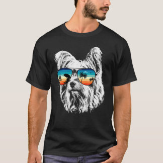 Yorkshire Terrier With Glasses Sunglasses Retro St T-Shirt