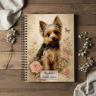 Yorkshire Terrier with Roses Notebook