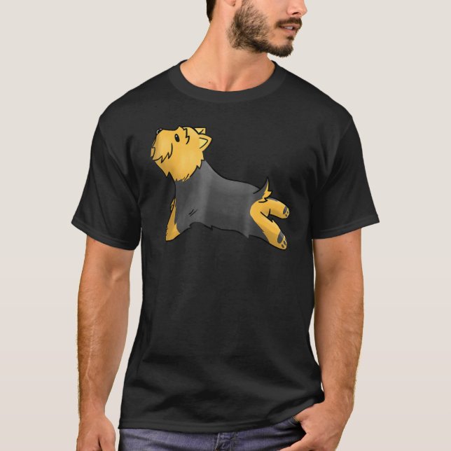 Yorkshire Terrier Yoga Pose Yorkie Dog T-Shirt (Front)