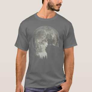 Yorkshire Terrier, Yorkie And Moon Halloween T-Shirt