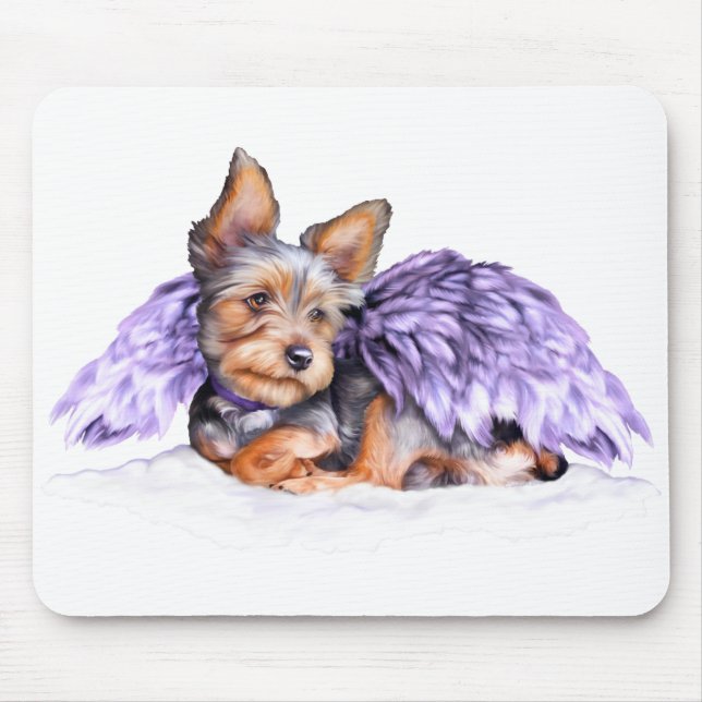Yorkshire Terrier Yorkie Angel Mouse Mat (Front)