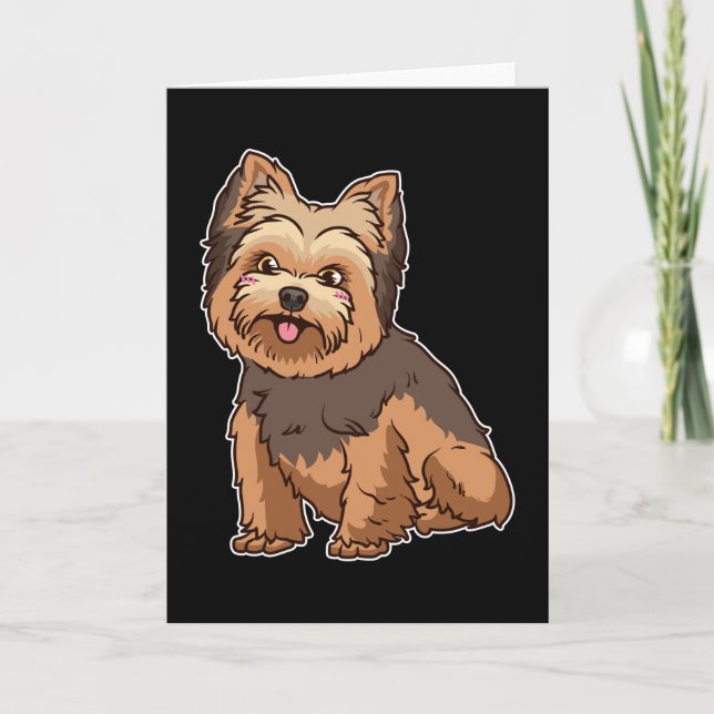 Yorkshire Terrier Yorkie Dog Gift Card (Front)