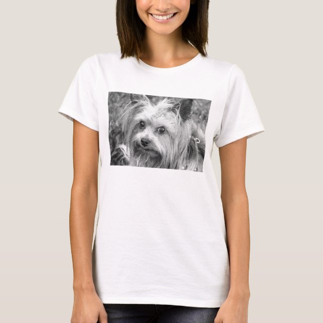 Yorkshire Terrier Yorkie Favourite Breed Sketch T-Shirt (Front)