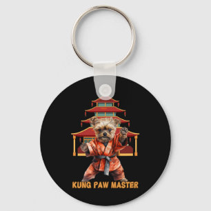 Yorkshire Terrier Yorkie Karate Martial Arts Funny Key Ring