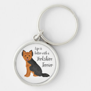 Yorkshire terrier. Yorkie Key keychain. Any coat c Ring