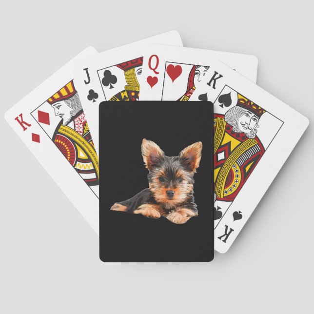 Yorkshire terrier Yorkie Puppy Dog Playing Cards (Back)