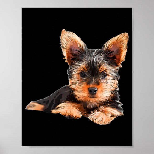 Yorkshire terrier Yorkie Puppy Dog Poster (Front)