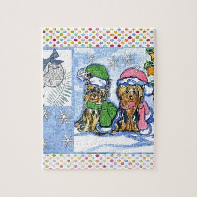 YORKSHIRE TERRIERS JIGSAW PUZZLE (Vertical)