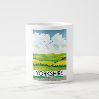 Yorkshire travel poster large coffee mug