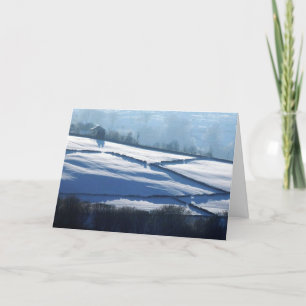 Yorkshire UK winter landscape card