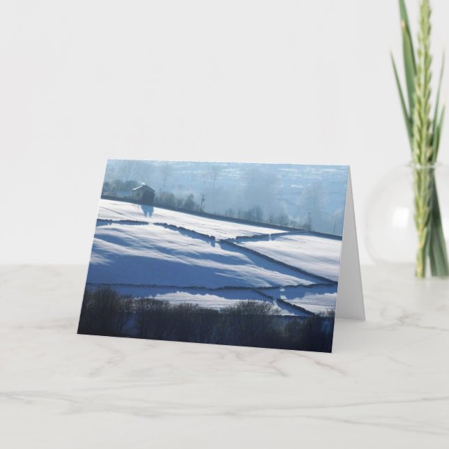 Yorkshire UK winter landscape card (Front)