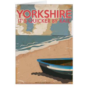 Yorkshire Vintage Railway Travel Poster