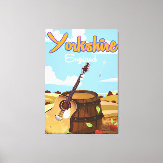Yorkshire vintage travel poster canvas print
