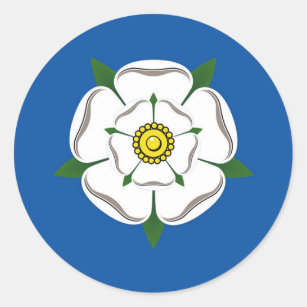Yorkshire white rose stickers