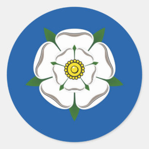 Yorkshire white rose stickers