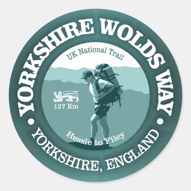 Yorkshire Wolds Way (T) Classic Round Sticker (Front)