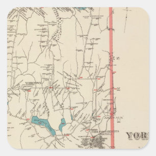 Yorktown NY Square Sticker