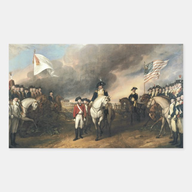 Yorktown Surrender by John Trumbull Rectangular Sticker (Front)