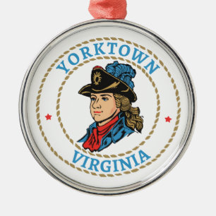 Yorktown Virginia Colonial Metal Tree Decoration