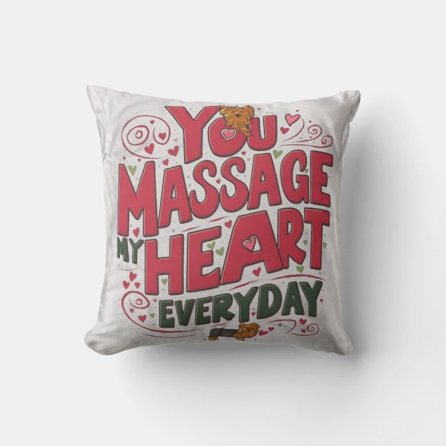 Yorky heart massage  cushion (Front)