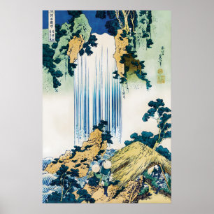 Yoro Waterfall in Mino Province Japanese Fine Art Poster