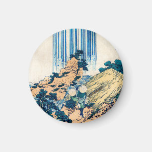 Yoro Waterfall Mino Province by Katsushika Hokusai Magnet