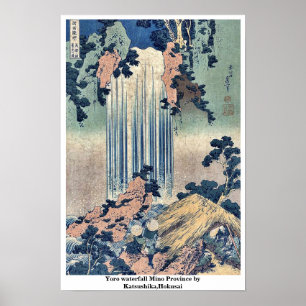 Yoro waterfall Mino Province by Katsushika,Hokusai Poster