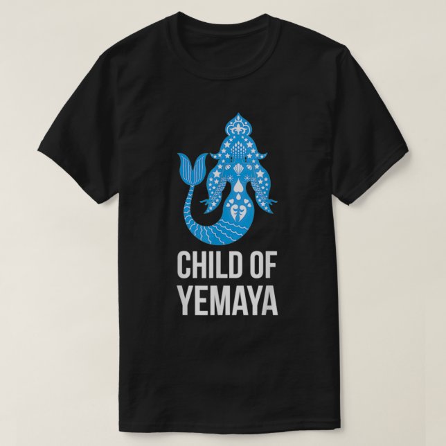 Yoruba African Goddess Mermaid Yemaya Orisha T-Shirt (Design Front)