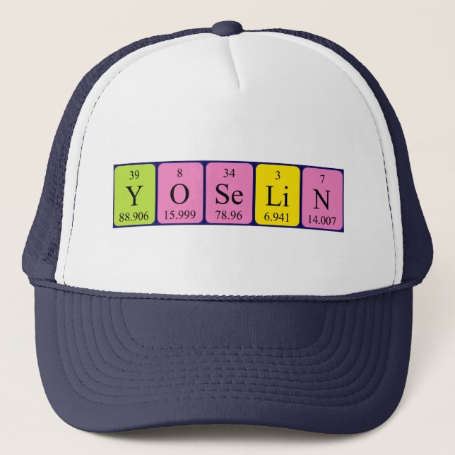 Yoselin periodic table name hat (Front)