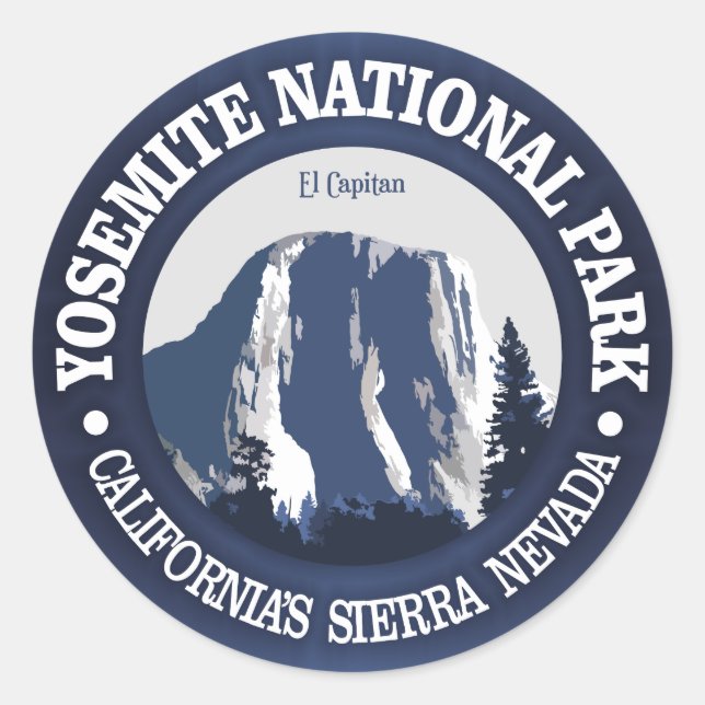 Yosemite 2 classic round sticker (Front)