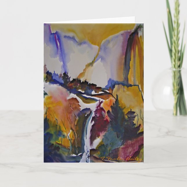 Yosemite Autumn Watercolor Card (Front)