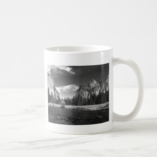 Yosemite Ca Half Dome B&W Coffee Mug (Right)
