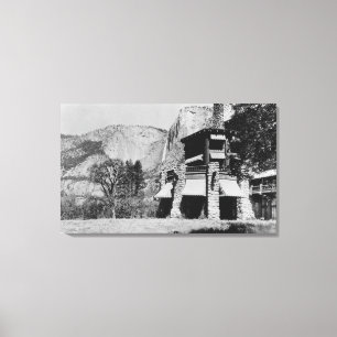 Yosemite, CA - The Ahwahnee Lodge and Valley Canvas Print