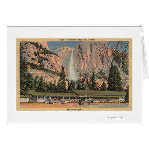 Yosemite, CA view of Yosemite Lodge and Falls
