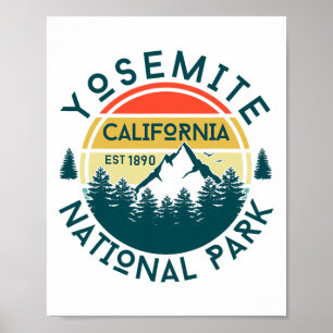 Yosemite California Nature Hiking Outdoors Travel  Poster