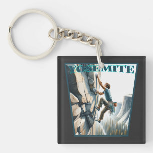 Yosemite California Rock Climbing Key Ring