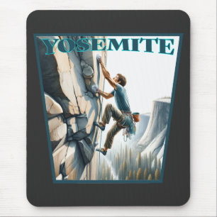 Yosemite California Rock Climbing Mouse Mat