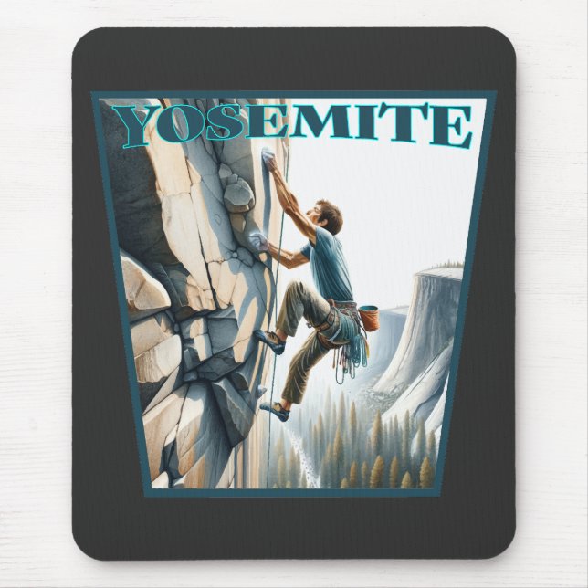 Yosemite California Rock Climbing Mouse Mat (Front)