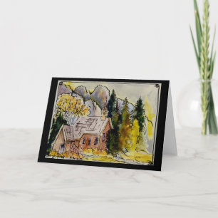 Yosemite Chapel Watercolor Card